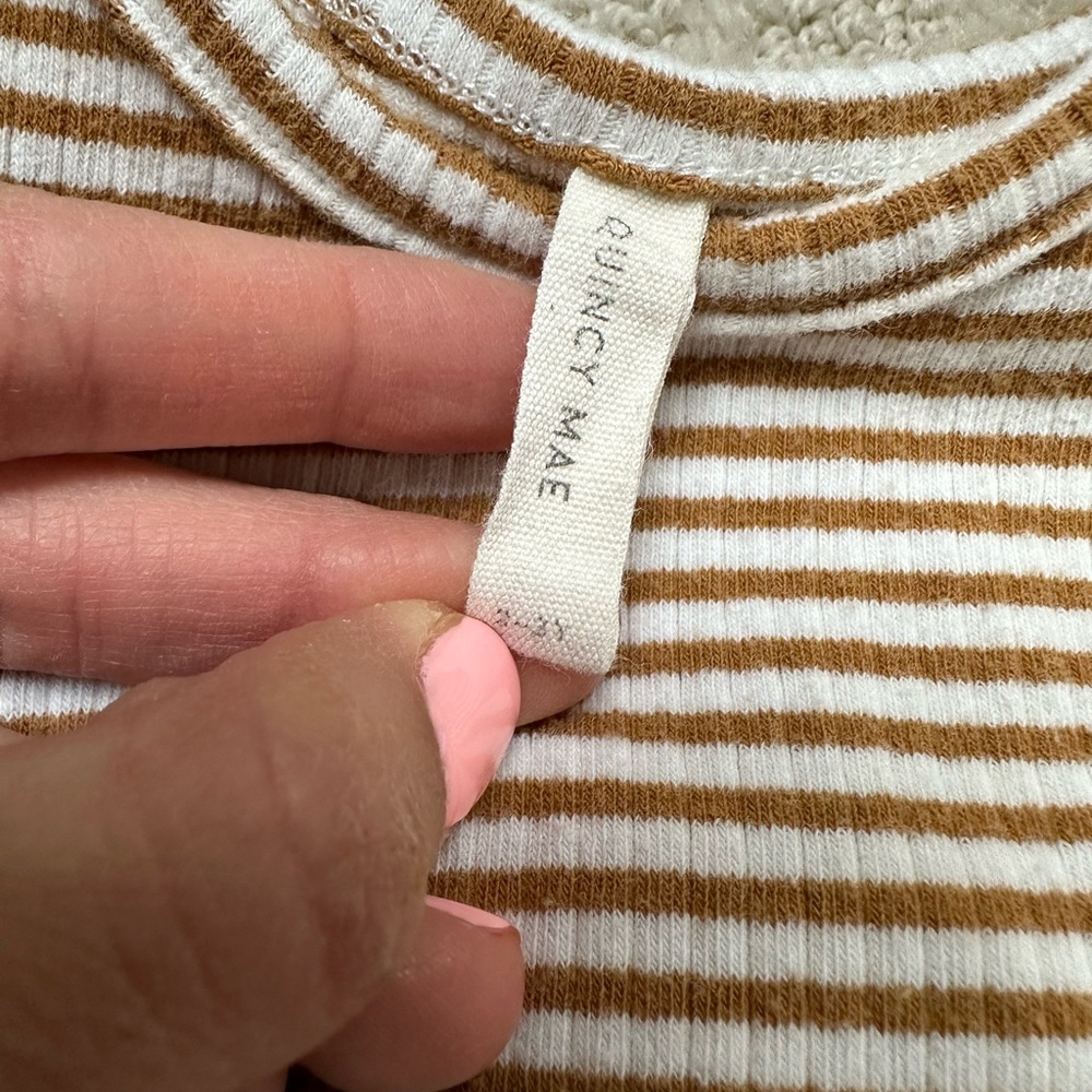 Quincy Mae striped play dress in size 2-3